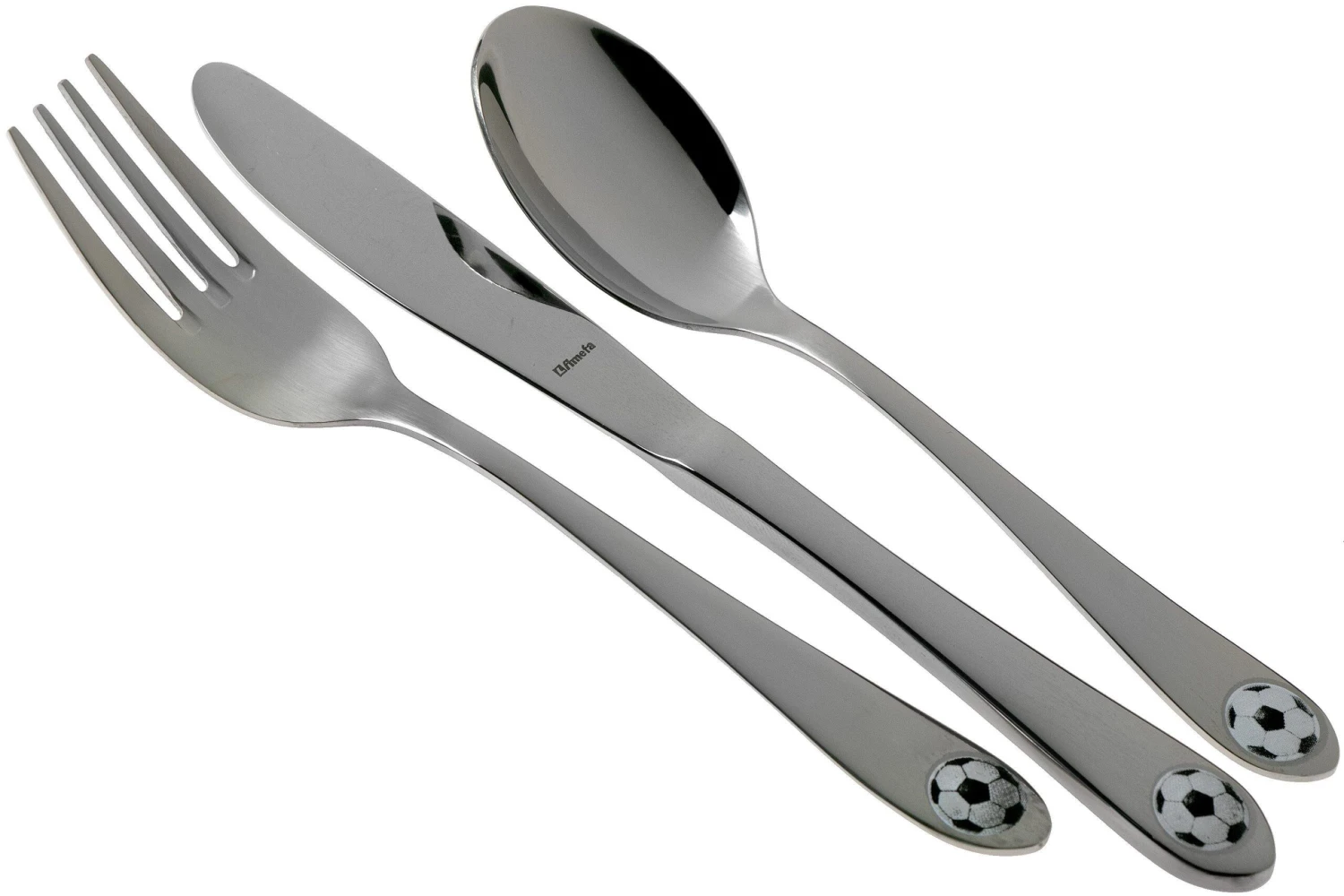 Amefa Footie 8422 Couverts Pour Enfants, 3 Pièces 3 Amefa Footie 8422 Couverts Pour Enfants, 3 Pièces