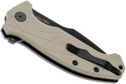 Amare Knives Coloso, Tan G10, Black Blade, Couteau De Poche -Victorinox Boutique AS COL TAN 04 amare knives