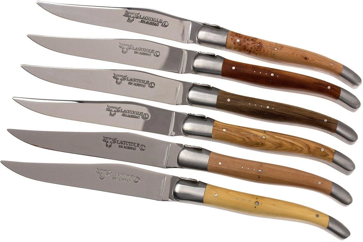 Laguiole En Aubrac Set De Couteaux à Steak (6 Pièces) Bois Français 3 Laguiole En Aubrac Set De Couteaux à Steak (6 Pièces) Bois Français