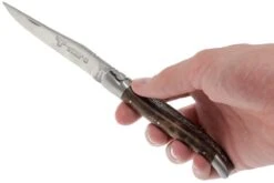 Laguiole En Aubrac 12cm Doubles Platines, Loupe De Noyer, L0712LYI-FSB1 -Victorinox Boutique AUL0712LYI FSB1 07 laguiole en aubrac aul0712lyi fsb1 07