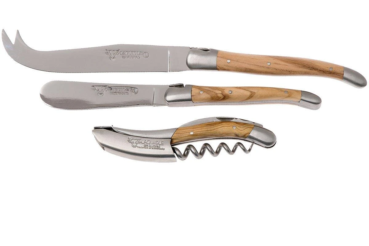 Laguiole En Aubrac Ensemble Vin/fromage 3 Pièces Olivier, SFV99OLIH 3 Laguiole En Aubrac Ensemble Vin/fromage 3 Pièces Olivier, SFV99OLIH