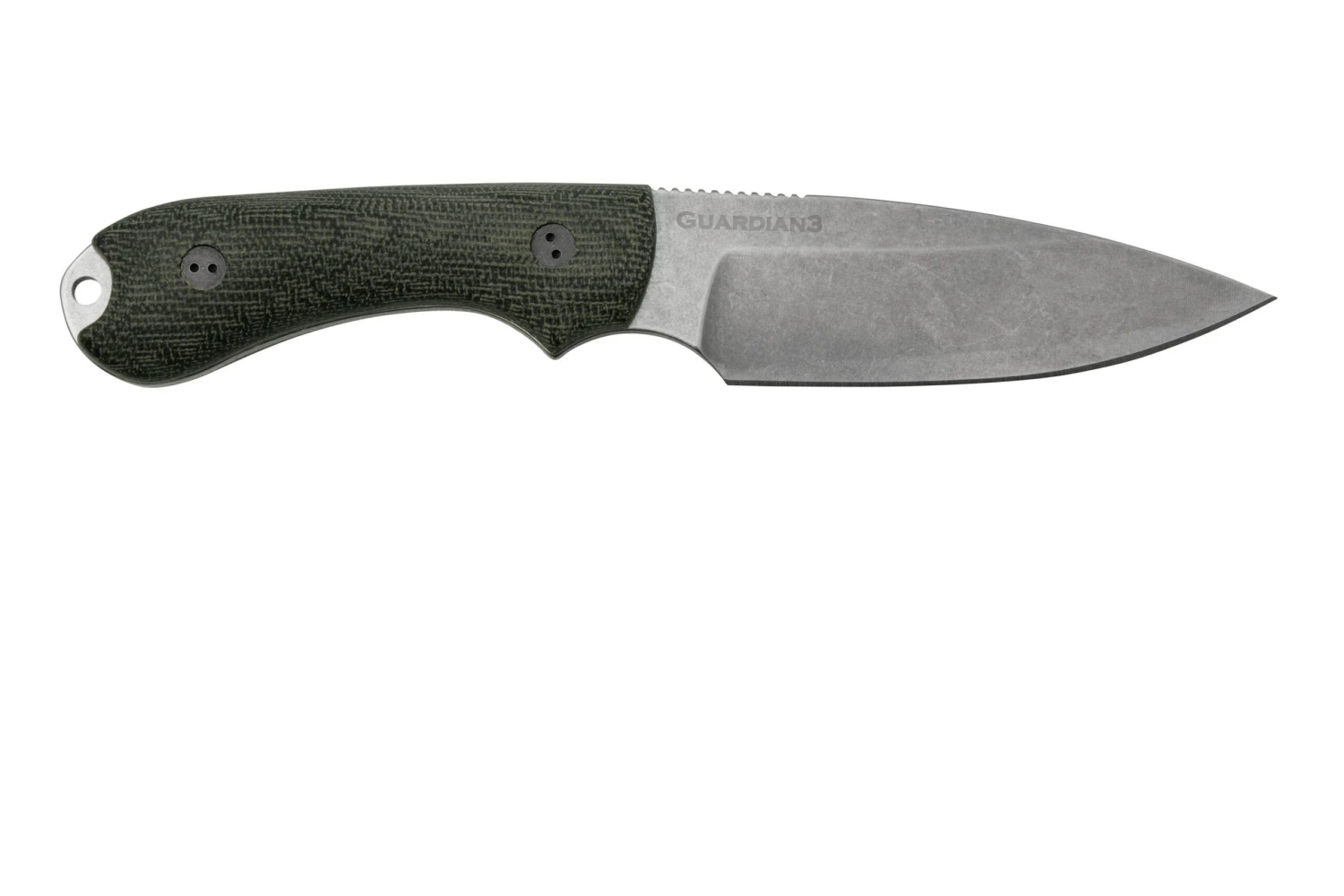 Bradford Knives Guardian 3, 3S-101-MC, 3D Black Micarta, CPM-Magnacut, Sabre Grind, Stonewash Finish, Couteau Fixe 4 Bradford Knives Guardian 3, 3S-101-MC, 3D Black Micarta, CPM-Magnacut, Sabre Grind, Stonewash Finish, Couteau Fixe – Image 2