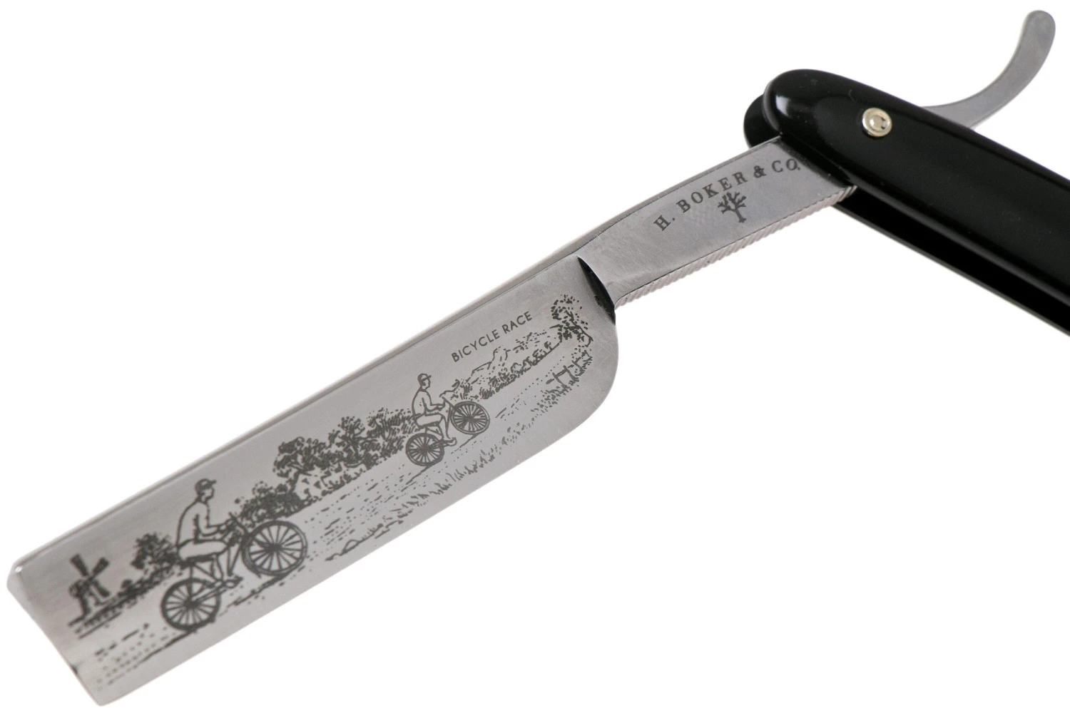 Böker Manufaktur Bicycle Race, Black Synthetic 140223 Rasoir Coupe-choux 5 Böker Manufaktur Bicycle Race, Black Synthetic 140223 Rasoir Coupe-choux – Image 3