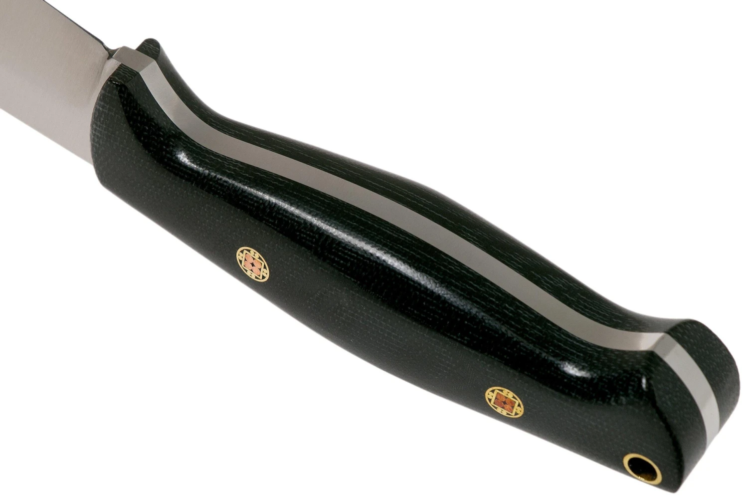 Bark River North Country EDC CPM 154, Black Canvas Micarta, Mosaic Pins Couteau Fixe 6 Bark River North Country EDC CPM 154, Black Canvas Micarta, Mosaic Pins Couteau Fixe – Image 4