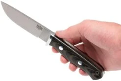 Bark River GamesKeeper A2, Black Green Linen Micarta, Brown Sheath -Victorinox Boutique BRK02 121BGL 06 bark river brk02 121bgl 06