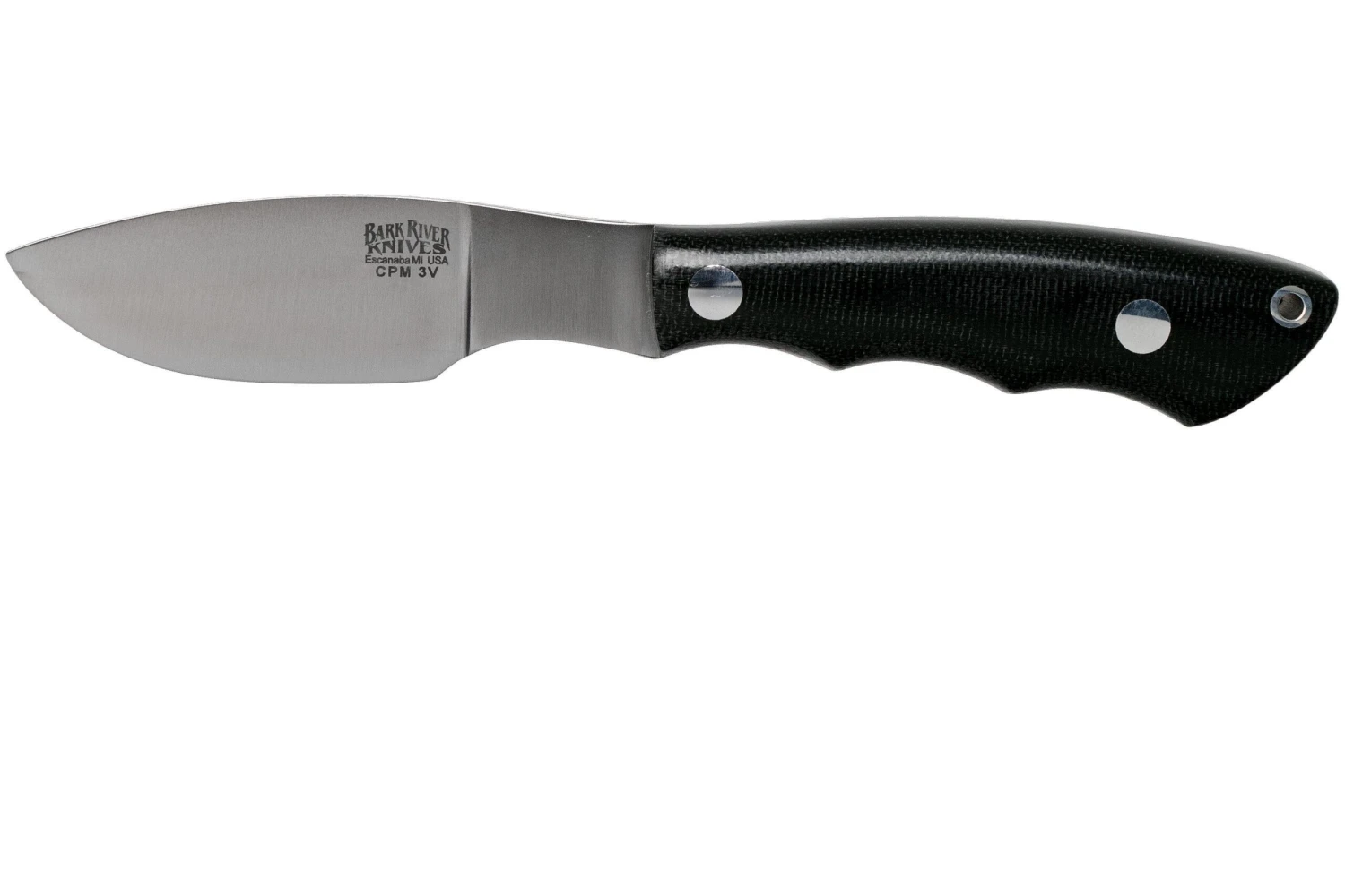 Bark River Mini Canadian CPM 3V Black Canvas Micarta Couteau Fixe 3 Bark River Mini Canadian CPM 3V Black Canvas Micarta Couteau Fixe
