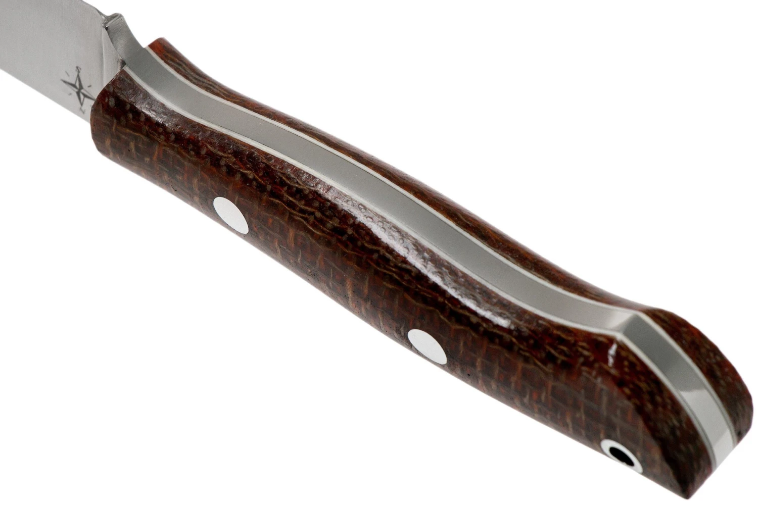 Bark River Mini Aurora CPM 154, Terracotta Burlap Micarta 6 Bark River Mini Aurora CPM 154, Terracotta Burlap Micarta – Image 4