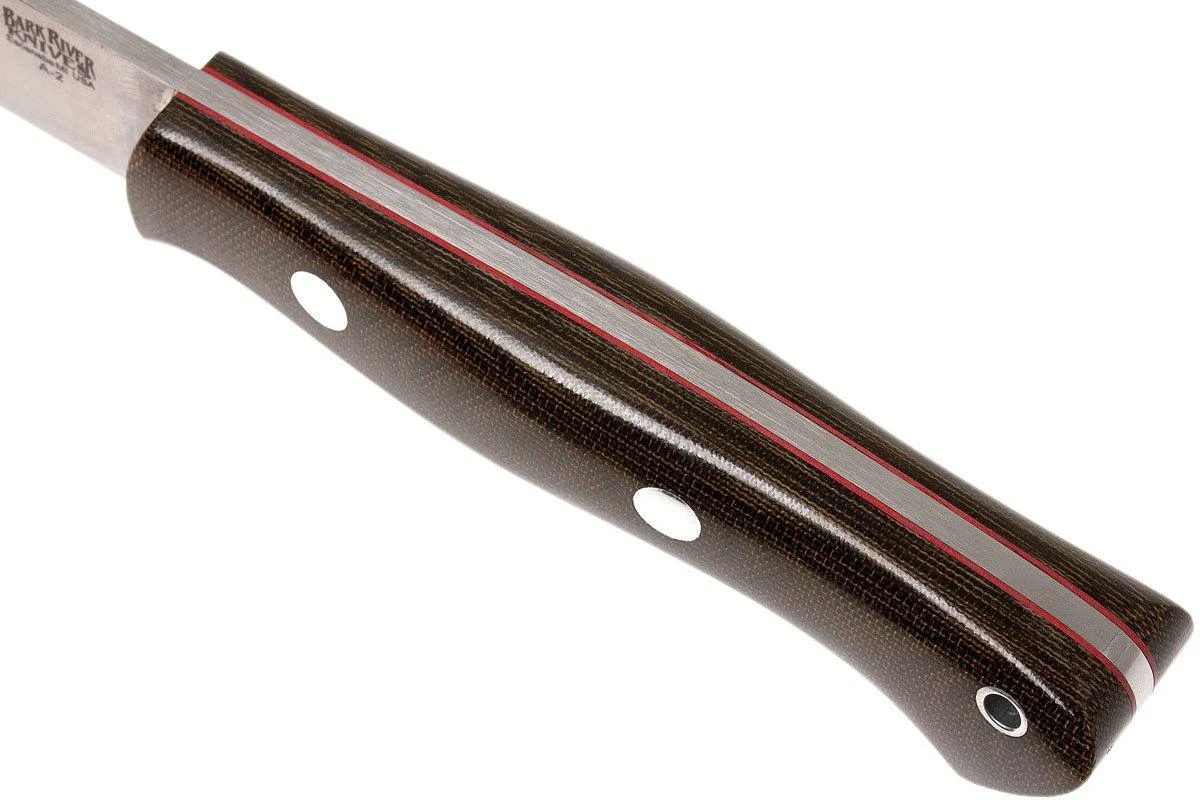 Bark River Aurora LT A2, Green Canvas Micarta, Red Liners 7 Bark River Aurora LT A2, Green Canvas Micarta, Red Liners – Image 5