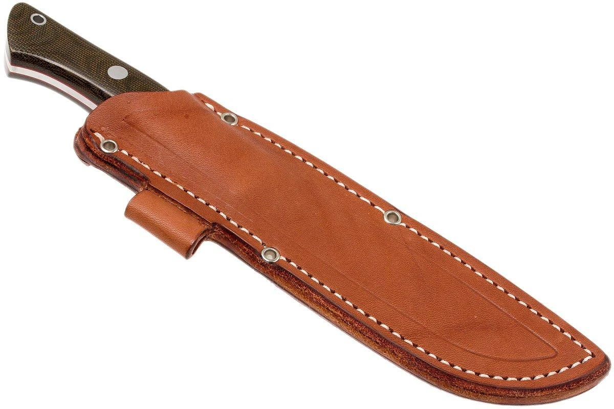 Bark River Aurora LT A2, Green Canvas Micarta, Red Liners 9 Bark River Aurora LT A2, Green Canvas Micarta, Red Liners – Image 7