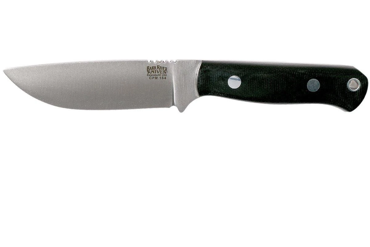 Bark River Bravo Necker II CPM 154CM, Black Canvas Micarta, Brown Sheath 3 Bark River Bravo Necker II CPM 154CM, Black Canvas Micarta, Brown Sheath