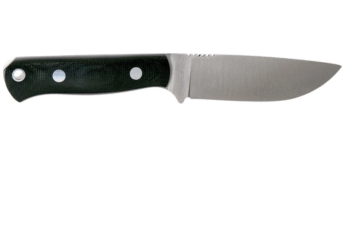 Bark River Bravo Necker II CPM 154CM, Black Canvas Micarta, Brown Sheath 4 Bark River Bravo Necker II CPM 154CM, Black Canvas Micarta, Brown Sheath – Image 2