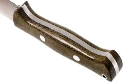 Bark River Bravo 1 A2 Rampless, Green Canvas Micarta, Brown Sheath -Victorinox Boutique BRK07 111GNC RS 04 bark river brk07 111gnc rs 04