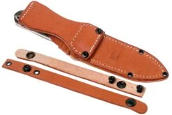 Bark River Bravo 1 A2 Rampless, Green Canvas Micarta, Brown Sheath -Victorinox Boutique BRK07 111GNC RS 08 bark river knives v202007