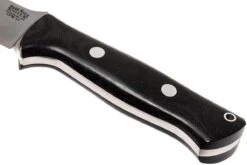 Bark River Bravo 1 CPM 3V, Black Canvas Micarta, Brown Sheath -Victorinox Boutique BRK07 114BRKC 04 bark river brk07 114brkc 04