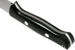 Bark River Bravo 1 LT Hunter CPM 3V, Black Canvas Micarta, Brown Sheath -Victorinox Boutique BRK07 121BRKC 04 bark river knives