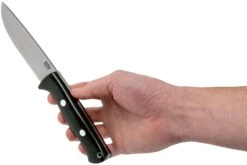 Bark River Bravo 1 LT Hunter CPM 3V, Black Canvas Micarta, Brown Sheath -Victorinox Boutique BRK07 121BRKC 06 bark river knives