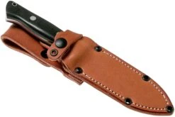 Bark River Bravo 1 LT Hunter CPM 3V, Black Canvas Micarta, Brown Sheath -Victorinox Boutique BRK07 121BRKC 07 bark river knives