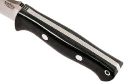 Bark River Bravo 1.2 CPM 3V, Black Canvas Micarta, Brown Sheath -Victorinox Boutique BRK07 123BRKC 06 bark river bravo brk07 123brkc 06