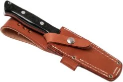 Bark River Bravo 1.2 CPM 3V, Black Canvas Micarta, Brown Sheath -Victorinox Boutique BRK07 123BRKC 08 bark river bravo brk07 123brkc 08