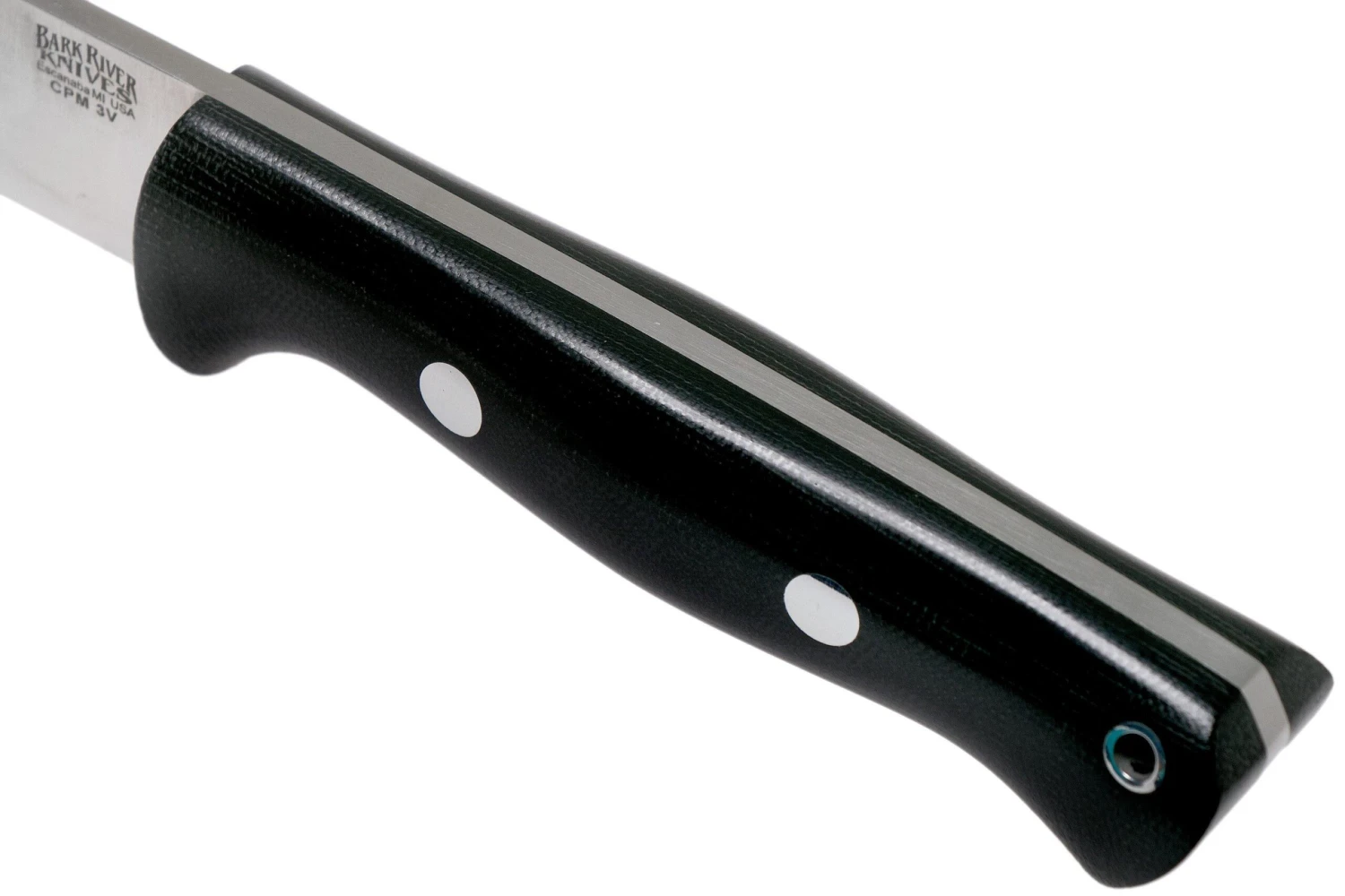 Bark River Bravo 1.2 LT CPM 3V Rampless, Black Canvas Micarta Couteau Outdoor 7 Bark River Bravo 1.2 LT CPM 3V Rampless, Black Canvas Micarta Couteau Outdoor – Image 5