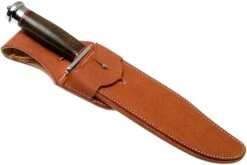 Bark River Shining Mountain Bowie A2 Aged Stacked Leather, Single Quillion Couteau Bowie -Victorinox Boutique BRK08 212ASDL01 06 bark river knives