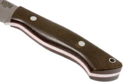 Bark River Kalahari Hunter A2, Green Canvas Micarta, Red Liners, Brown Sheath -Victorinox Boutique BRK12 112GNCRL 04 bark river brk12 112gncrl 04