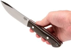 Bark River Kalahari Hunter A2, Green Canvas Micarta, Red Liners, Brown Sheath -Victorinox Boutique BRK12 112GNCRL 06 bark river brk12 112gncrl 06