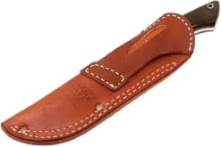 Bark River Kalahari Hunter A2, Green Canvas Micarta, Red Liners, Brown Sheath -Victorinox Boutique BRK12 112GNCRL 08 bark river brk12 112gncrl 08