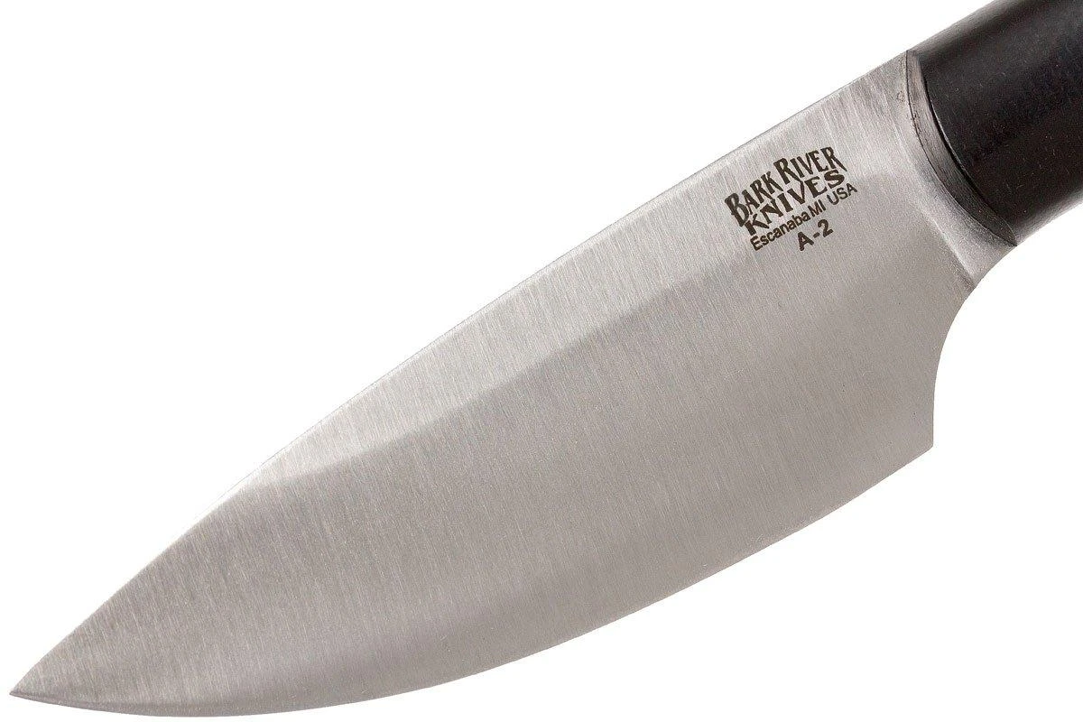 Bark River Kalahari Bushman A2, Black Canvas Micarta, Brown Sheath 5 Bark River Kalahari Bushman A2, Black Canvas Micarta, Brown Sheath – Image 3