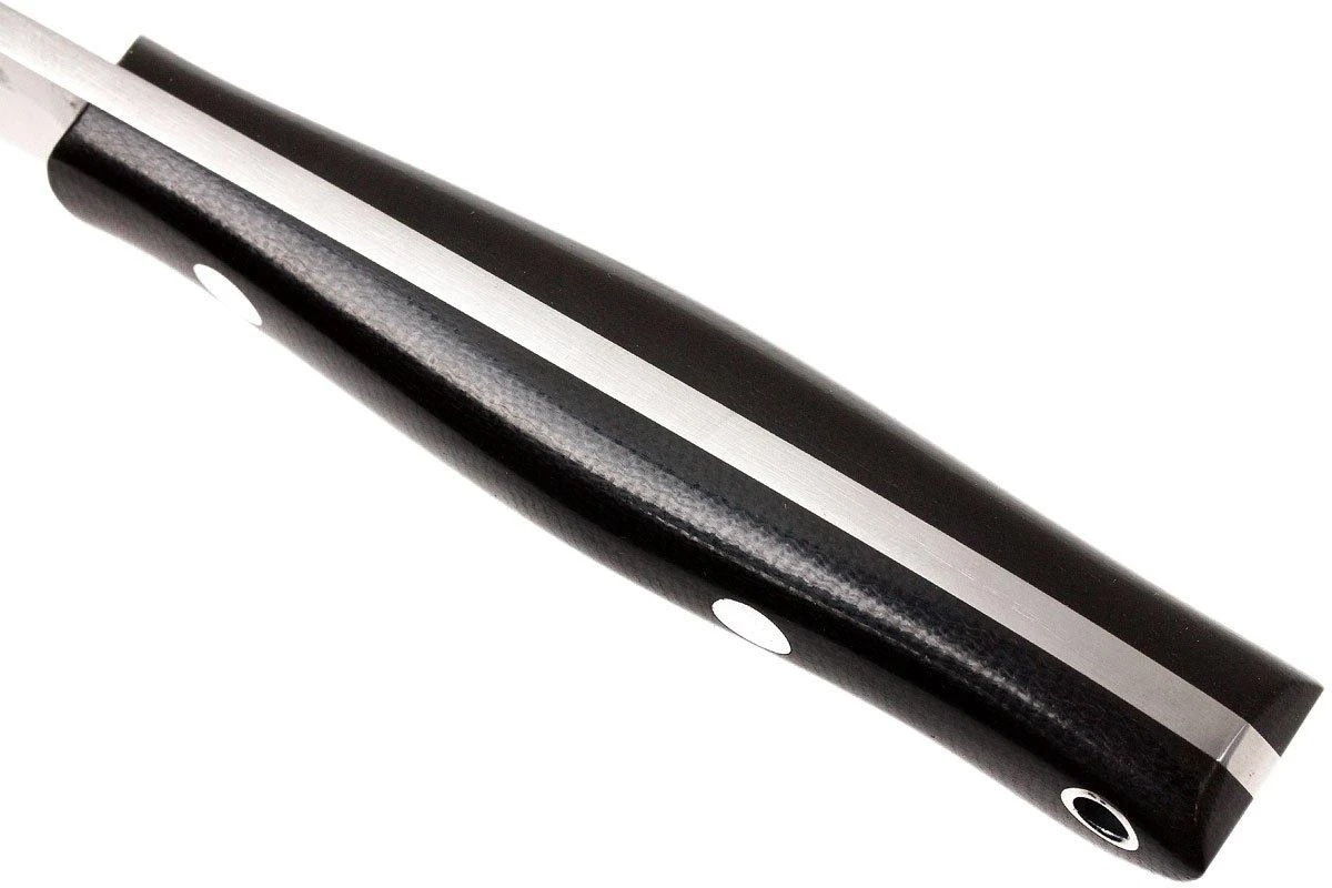 Bark River Kalahari Bushman A2, Black Canvas Micarta, Brown Sheath 7 Bark River Kalahari Bushman A2, Black Canvas Micarta, Brown Sheath – Image 5