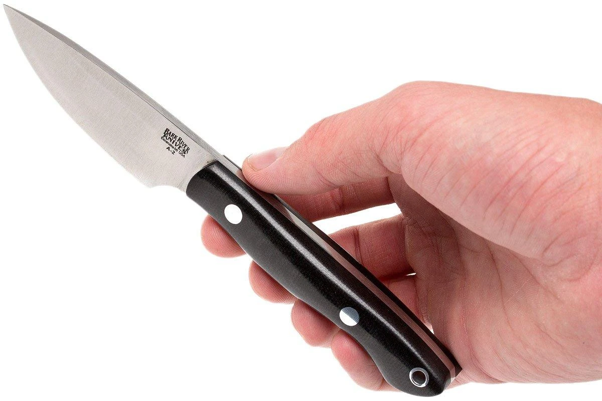 Bark River Kalahari Bushman A2, Black Canvas Micarta, Brown Sheath 8 Bark River Kalahari Bushman A2, Black Canvas Micarta, Brown Sheath – Image 6