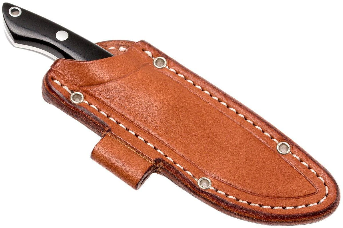 Bark River Kalahari Bushman A2, Black Canvas Micarta, Brown Sheath 9 Bark River Kalahari Bushman A2, Black Canvas Micarta, Brown Sheath – Image 7