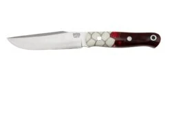 Bark River Ultra Lite Field Knife CPM 3V Ruby Frost Dragonscale Red Liner, Couteau De Bushcraft