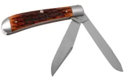 Case HT Trapper, Chestnut Bone, 154CM, Peach Seed Jig, 10770, TB622021 Couteau De Poche, Tony Bose Design -Victorinox Boutique CE10770 02 case