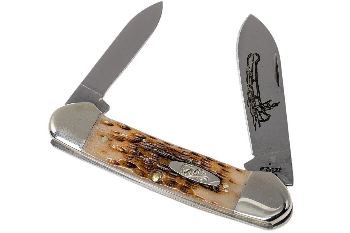Case Canoe Amber Jigged Bone, 00263, 62131 CV Couteau De Poche 3 Case Canoe Amber Jigged Bone, 00263, 62131 CV Couteau De Poche