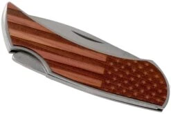 Case X Woodchuck Executive Lockback Brushed Stainless, Flag, 64324, M1300L SS Couteau De Poche -Victorinox Boutique CE64324 04 case knives