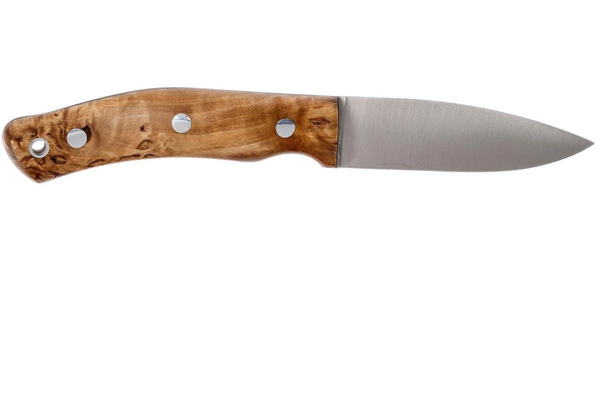 Casström No. 10 Swedish Forest Knife Curly Birch, 14C28N Flat Grind 13118 4 Casström No. 10 Swedish Forest Knife Curly Birch, 14C28N Flat Grind 13118 – Image 2
