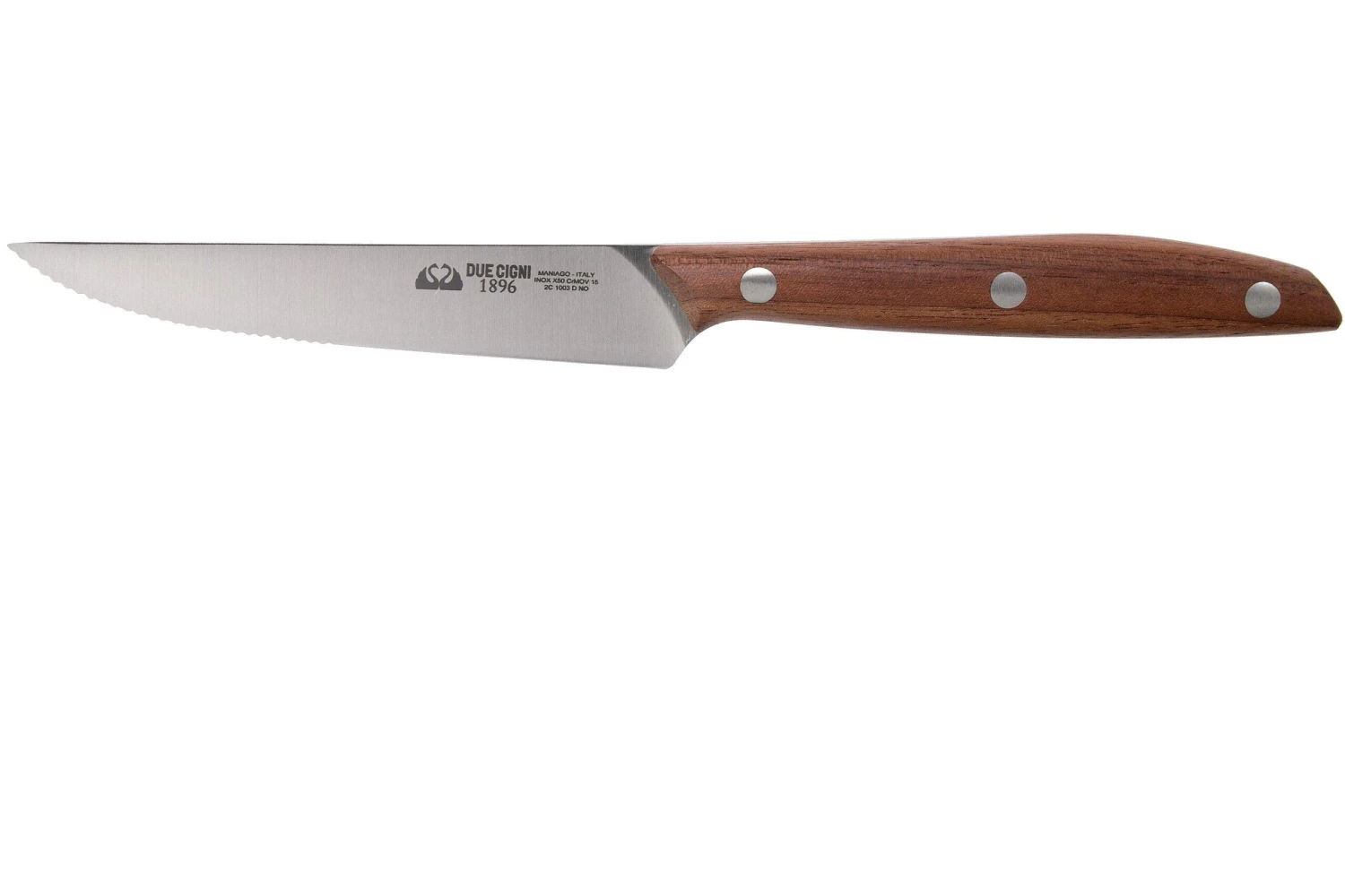 Due Cigni 1896, 2C1003DNO Couteau à Steak Dentelé 11 Cm, Bois De Noyer 3 Due Cigni 1896, 2C1003DNO Couteau à Steak Dentelé 11 Cm, Bois De Noyer