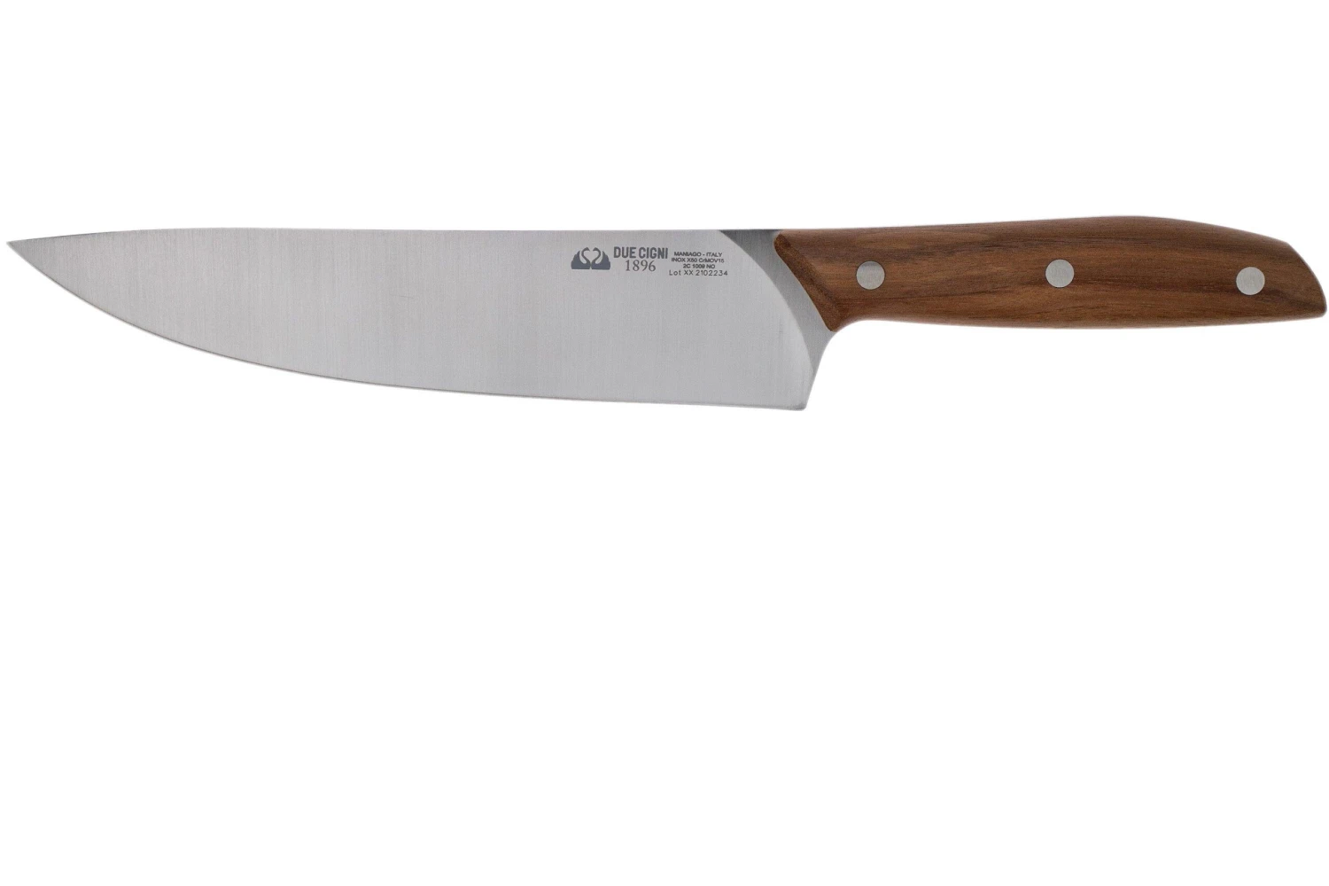 Due Cigni 1896, 2C1009NO Couteau De Chef 20 Cm, Bois De Noyer 3 Due Cigni 1896, 2C1009NO Couteau De Chef 20 Cm, Bois De Noyer