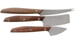 Due Cigni 1896, 2C1018NO Set De 3 Couteaux à Fromage, Bois De Noyer -Victorinox Boutique DG2C1018NO 02 due signi 1896