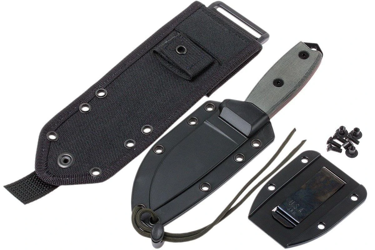 ESEE Model 3 Black Blade, Grey Handle 3P-MB-B Avec étui + Clip Et MOLLE-back 10 ESEE Model 3 Black Blade, Grey Handle 3P-MB-B Avec étui + Clip Et MOLLE-back – Image 8