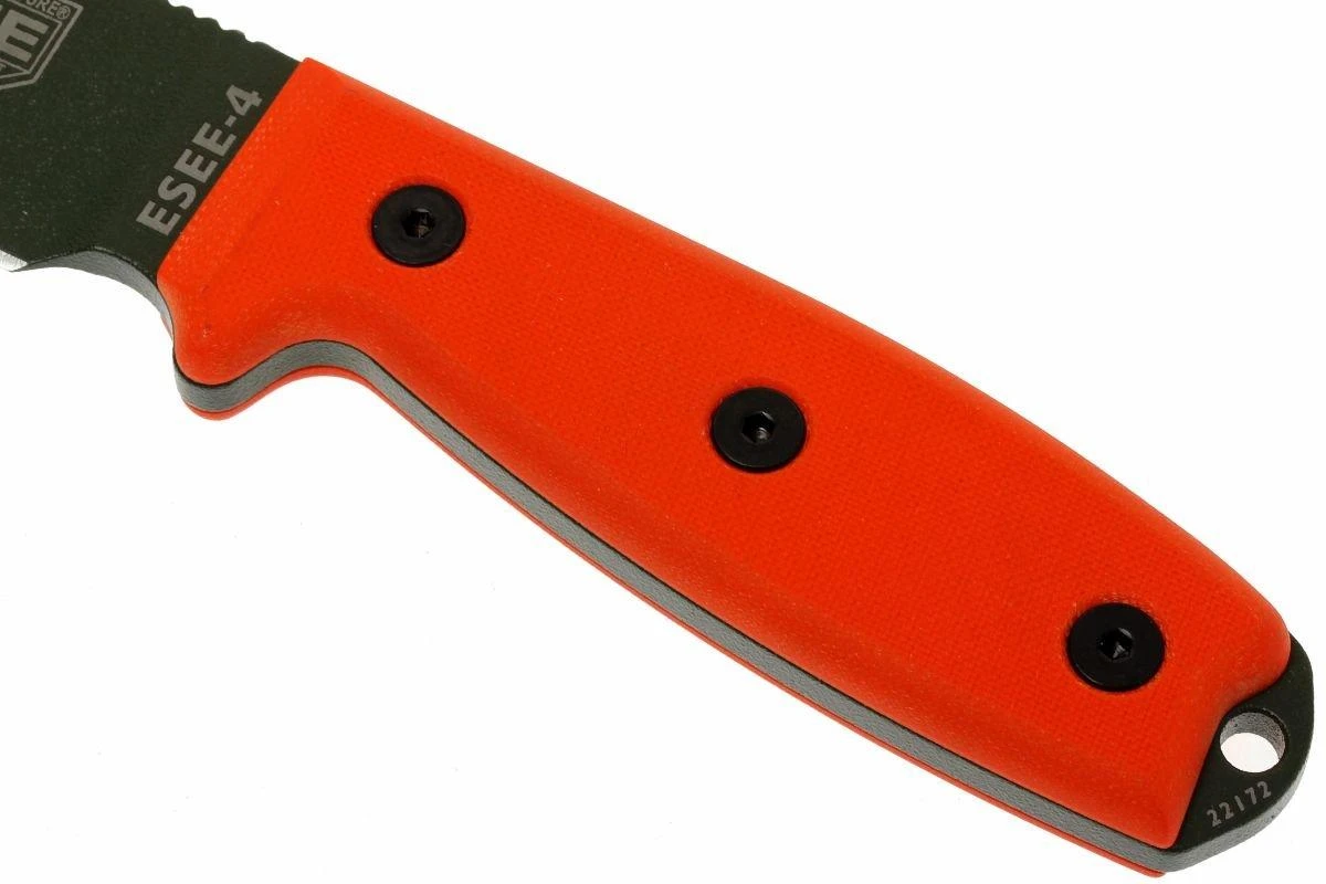 ESEE Model 4 OD Blade, Orange Handle 4P-KO-OD Couteau De Survie Sans étui 5 ESEE Model 4 OD Blade, Orange Handle 4P-KO-OD Couteau De Survie Sans étui – Image 3