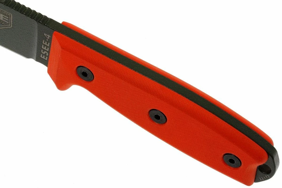 ESEE Model 4 OD Blade, Orange Handle 4P-KO-OD Couteau De Survie Sans étui 6 ESEE Model 4 OD Blade, Orange Handle 4P-KO-OD Couteau De Survie Sans étui – Image 4