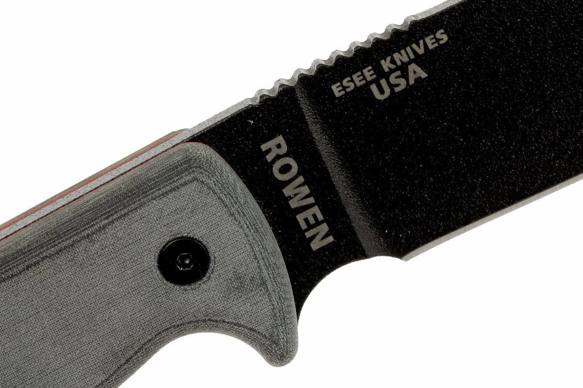 ESEE Model 6 Black Blade, Grey Handle 6P-KO Couteau De Survie Sans étui 7 ESEE Model 6 Black Blade, Grey Handle 6P-KO Couteau De Survie Sans étui – Image 5