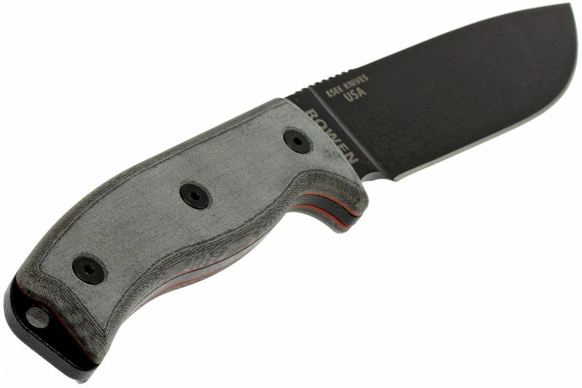 ESEE Model 6 Black Blade, Grey Handle 6P-KO Couteau De Survie Sans étui 8 ESEE Model 6 Black Blade, Grey Handle 6P-KO Couteau De Survie Sans étui – Image 6