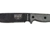 ESEE Model 6 Serrated 6S Couteau De Survie Avec étui Brun + Clip Ceinture