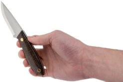 Brisa Bobtail 80 Bison Micarta Handle, 12C27 Scandi, Multicarry Sheath 9954 -Victorinox Boutique ENZ 9954 06 enzo knives