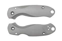 Flytanium Spyderco Para 3 Scales, Lotus Blasted Titanium, Plaquettes De Manche