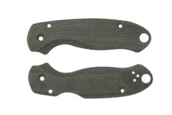 Flytanium Spyderco Para 3 Scales, Lotus Black Canvas Micarta, Plaquettes De Manche