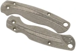 Flytanium Spyderco Paramilitary 2 Lotus Scales, Green Linen Micarta